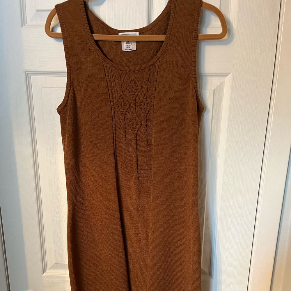 St John Sport knits dress with matching jacket in a beautiful caramel color